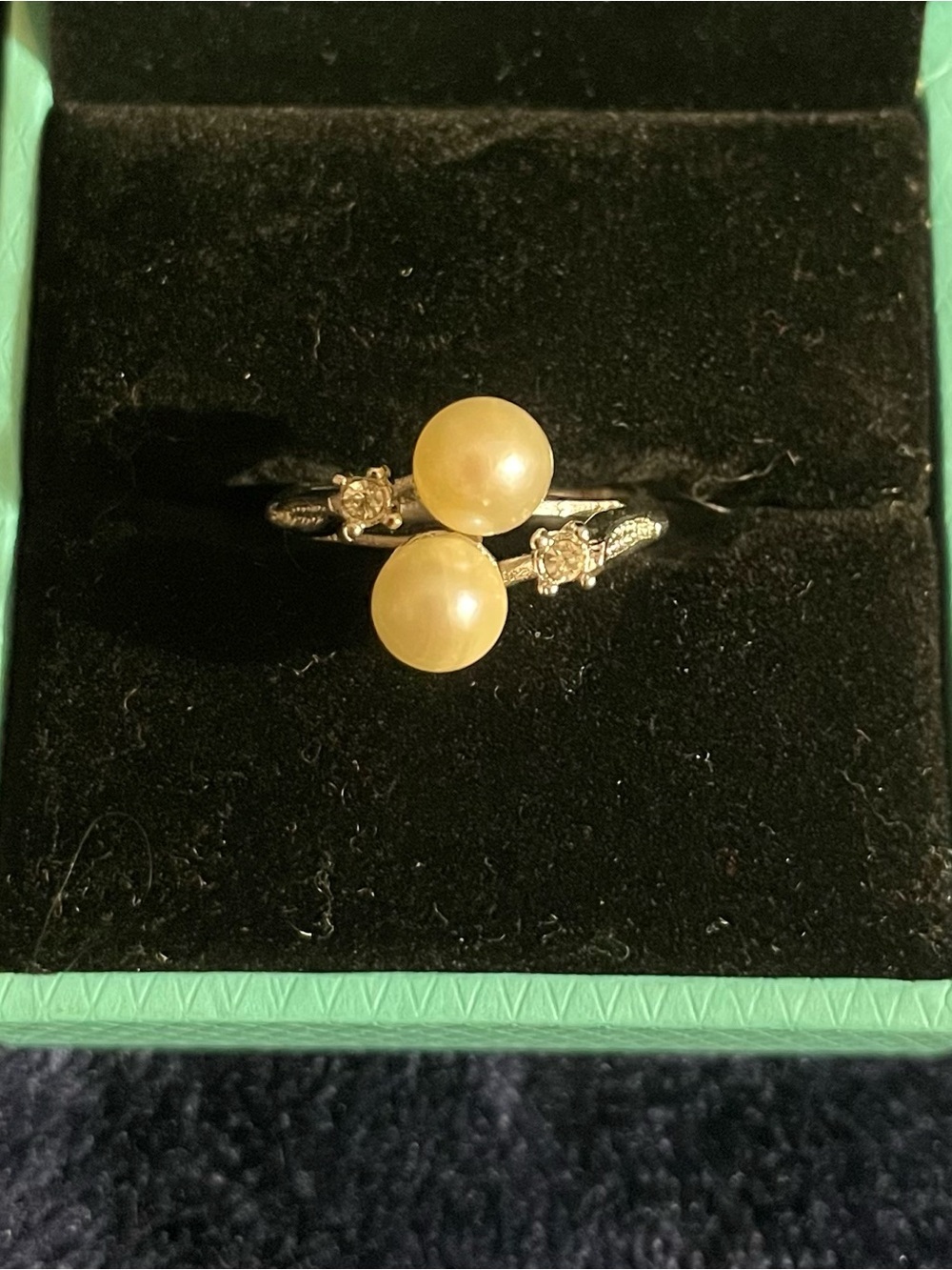 Vintage Pearl and Diamond Ring